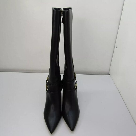 NEW WHITE HOUSE BLACK MARKET Womens Tall Double Buckle Boot Pointed Toe Size 9.5 - Picture 3 of 11